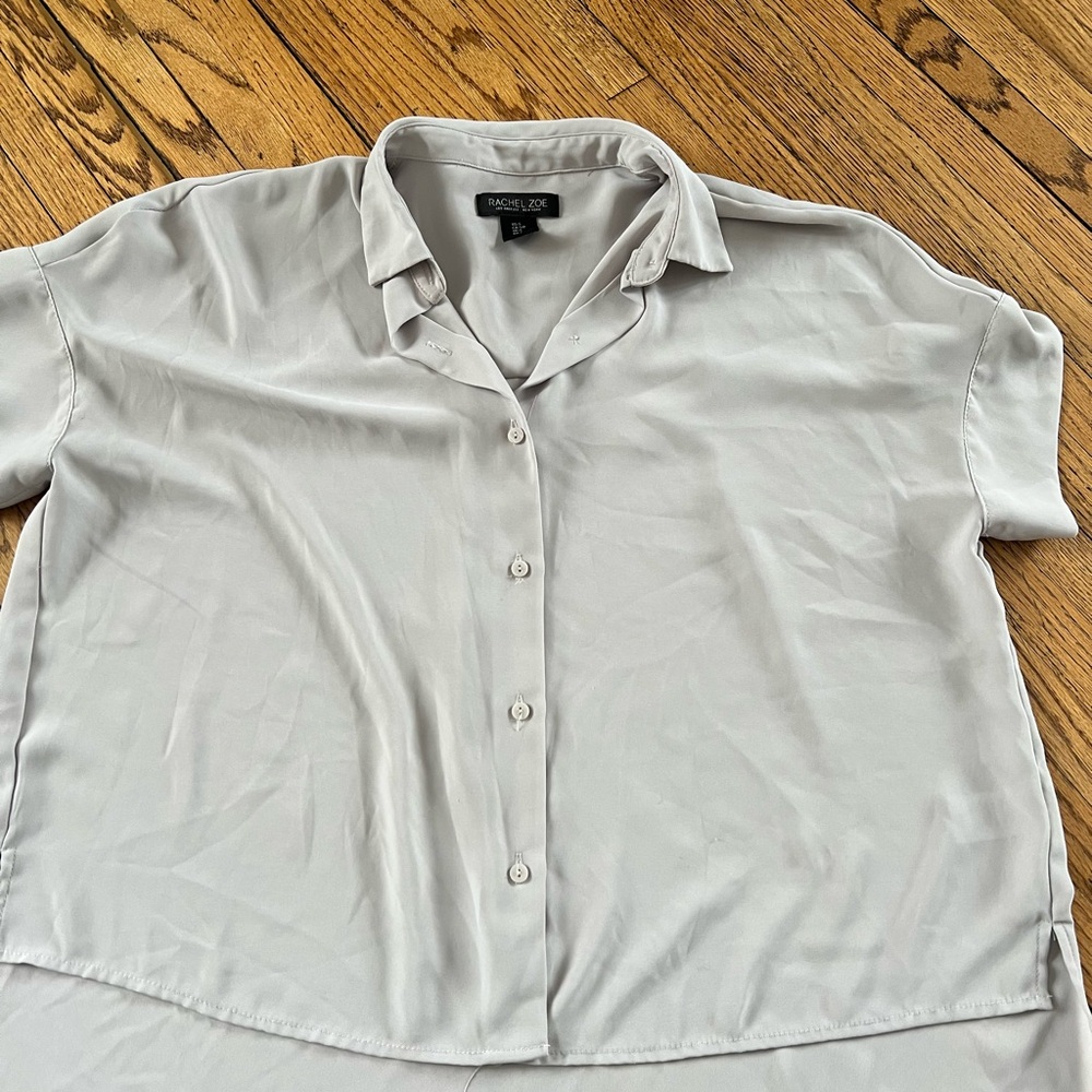 Rachel Zoe Light Gray Button Down Shirt
